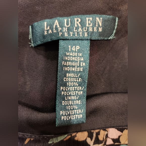 Vintage 1990s Ralph Lauren Floral Chiffon Skirt Lined - Picture 5 of 7